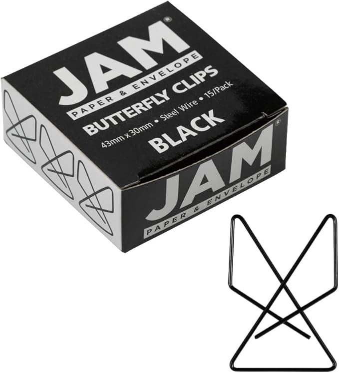 JAM PAPER Colorful Butterfly Clips by JAMPaper