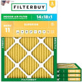 Filterbuy 14x18x1 Air Filter MERV 11 Pet & Allergy Defense (4-Pack) by Filterbuy