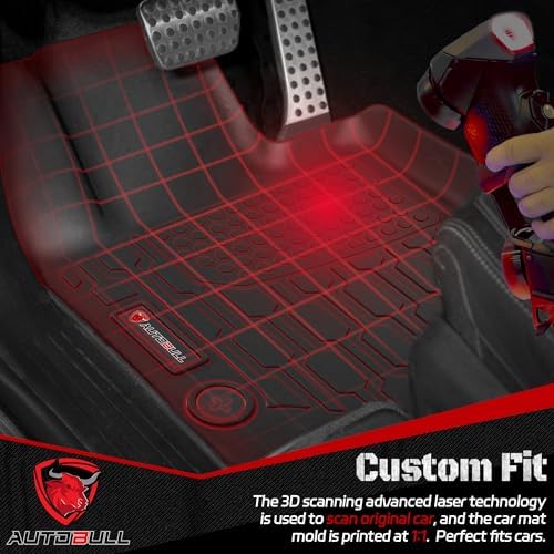 Floor Mats & Cargo Liner Compatible with 2016-2022 Mercedes Benz GLC Cargo Mat, Full Set All Weather Protection 1st, 2nd Row Car Liners & Trunk Mat, Black - Image 4