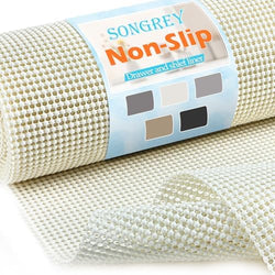 Songrey Non-Slip Shelf Cabinet and Drawer Liner, 23.6IN x 20FT, Cream by Unknown