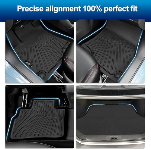 Peleus Floor Mats for Nissan Sentra 2020-2025 2026 Floor mats,TPE All Weather Protection 2 Rows Car Floor Liners with Cargo Liner for Sentra Trunk Mat+Floor Mats - Image 3