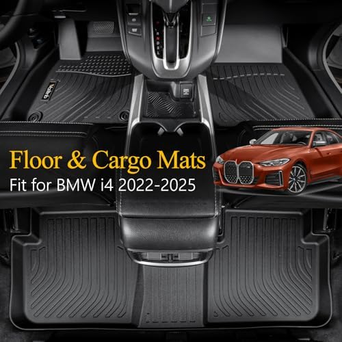 All Weather Floor Mats Cargo Liner for BMW i4 2022-2025 2026 - Image 2