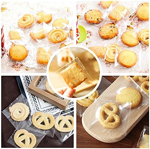 200pcs 2" x 2" Cellophane Bags Self Adhesive Clear Small Jewelry Bags Self Sealing Plastic Cello Bags 1Mil for Earrings Cookie Candy Beads Coins Gifts Decorative (18 Sizes to choose from) - Image 6
