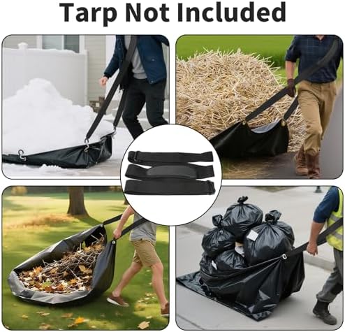 10.2 ft Heavy-Duty Leaf Tarp Pulling Strap with Padded Shoulder Support - Image 7