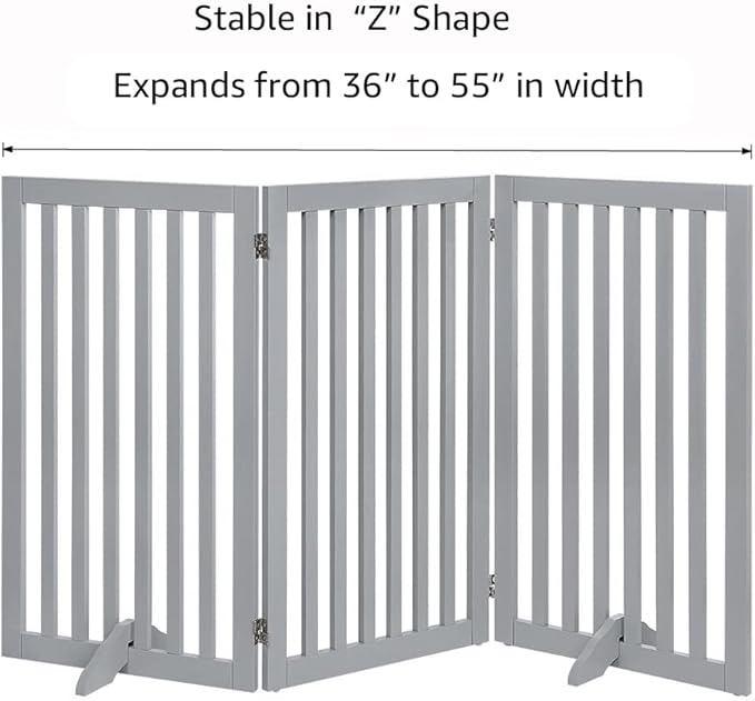 unipaws 36" H Free Standing Pet Gate - Image 5