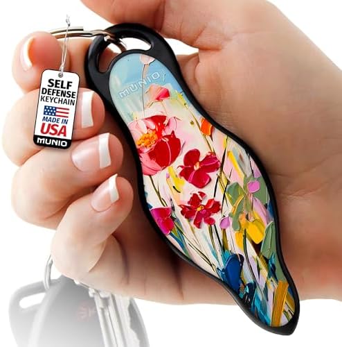 MUNIO Self Defense Keychain – Lightweight, Stylish & Portable Safety Tool for Women & Men – Non-Lethal Kubotan, Easy to Use by MUNIO