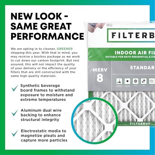 Filterbuy 17x19x4 Air Filter MERV 8 Dust & Allergy Defense (2-Pack) - Image 3