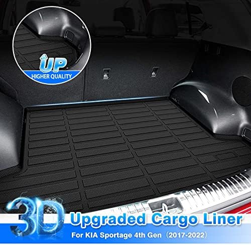 Cartist Custom Fit for Cargo Liner KIA Sportage 2017-2022 (Cargo Tray in Upper Deck Position) All Weather Trunk Mat Anti-Slip Rear Trunk Floor Mat Waterproof TPE - Image 2