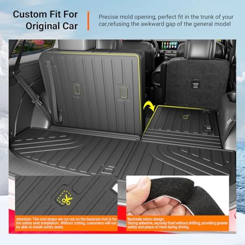 powoq Floor Mats Cargo Mat Compatible with 2026 Palisade 7 Seats Fuel - Image 2