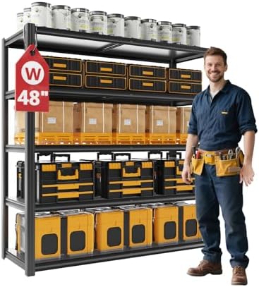 48" W Garage Shelving Heavy Duty 5 Tier Storage Shelf 3030LBS by VDEVY