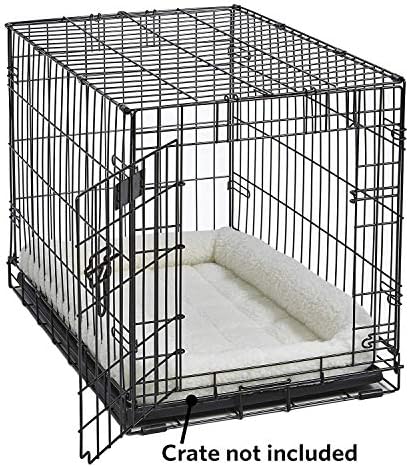 MidWest Homes for Pets QuietTime Dog Bed - White Fleece Bolster, Ultra-Soft and Machine Washable, Fits 42-Inch Crates and Carriers, for Large Breed Dogs - Image 3