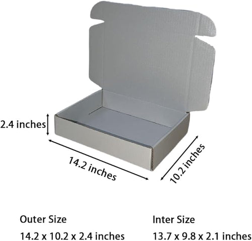 20 Pcs 14.2 x 10.2 x 2.4 inches Larger Size Shipping Boxes - Image 2