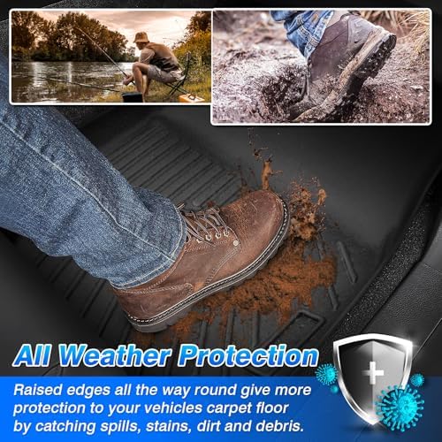 Cartist Floor Mats & Cargo Liner Custom Fit for Nissan Rogue 2021-2025 2026 (NOT for Rogue Sport) Accessories All Weather Cargo Liners Carpet Protection TPE Odorless - Image 3
