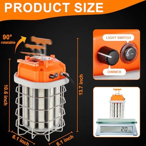 150W 360° Led Construction Work Lights 21000lm,Durable and Dimmable - Image 6