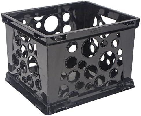Storex Premium File Crate with Handles – Letter and Legal Document and Folder Storage, Black, 3-Pack (61546A03C) - Image 3