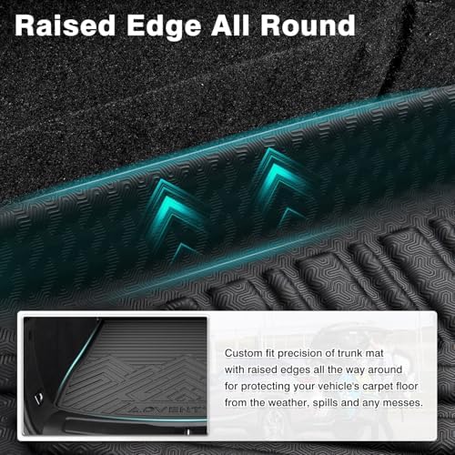 Mixsuper Cargo Liner for Jeep Grand Cherokee 2022-2026 (Not for Grand Cherokee L/WK), All Weather TPE Trunk Cargo Mat with Backrest Protectors Compatible with Grand Cherokee & 4xe - Image 6