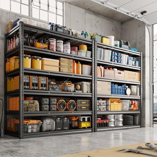 REIBII 6 Tier Heavy Duty Storage Shelving for Garage Basement Warehouse - Image 3