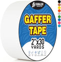 Gaffers Tape (2"x30 yards) Heavy Duty, Easy Rip, No Residue | White by Unknown
