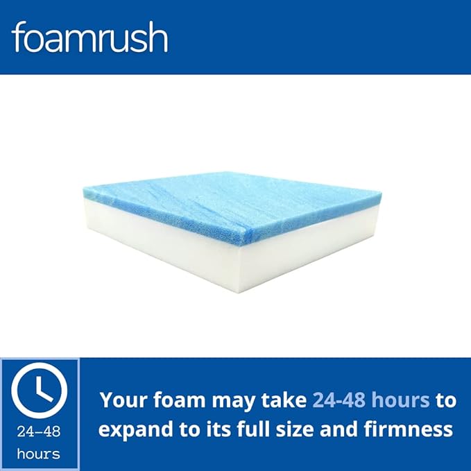 FoamRush 2" x 26" x 26" Cool Gel Memory Foam Upholstery Square Cushion Medium - Image 2