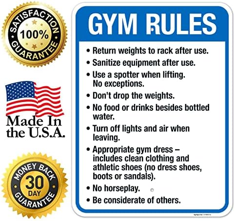 Gym Rules Return Weights to Rack After Use Sanitize Equipment After Use - Image 5