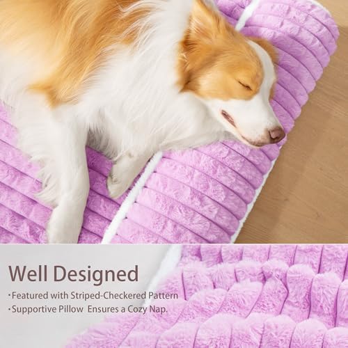 Orthopedic Large Dog Bed Pillow Pet Sofa Bed 42''X28'' Lilac - Image 5