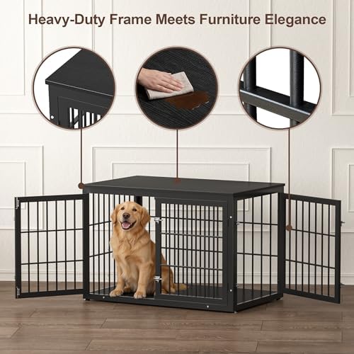 rehomerance 46" Heavy Duty Dog Crate Furniture for Large Dogs - Image 5