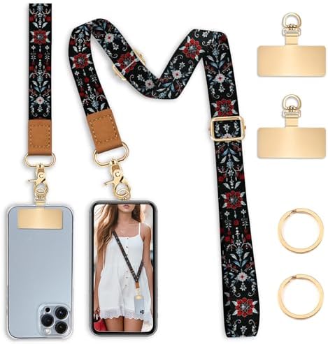 Yonlevres Phone Lanyard Crossbody Strap Wrist Neck Adjustable Women Boho by Yonlevres