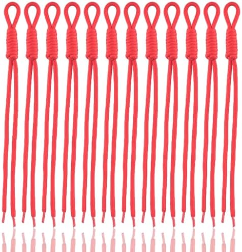 KJML DIY Paracord Keychain 12pcs Paracord Rope Keychain Braided Cord Rope Bag Charm for Purse Handbag Decoration Accessories by KJMLDIY