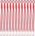 KJML DIY Paracord Keychain 12pcs Paracord Rope Keychain Braided Cord Rope Bag Charm for Purse Handbag Decoration Accessories by KJMLDIY