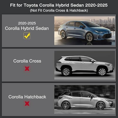 Floor Mats for Toyota Corolla 2020-2025 2026 Sedan (Not Fit for Hatchback and Cross), Custom Fit All-Weather TPE Floor Liners, Front & 2nd Row Mat for Corolla Car Accessories - Image 2