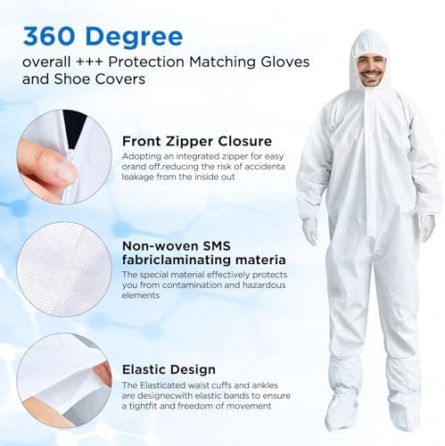Disposable Hazmat Suit Coveralls 10/30PACK - Image 4