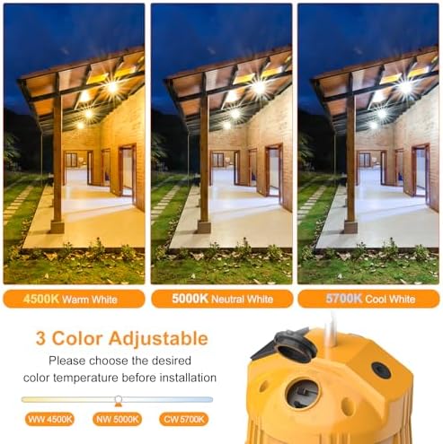 LED Temporary Work Light 100W 80W 60W Adjustable, Linkable Construction Lights 4500K 5000K 5700K Tunable, 14000LM ETL Portable Hanging Work Lighting Workshop Jobsite Light Outdoor - Image 4
