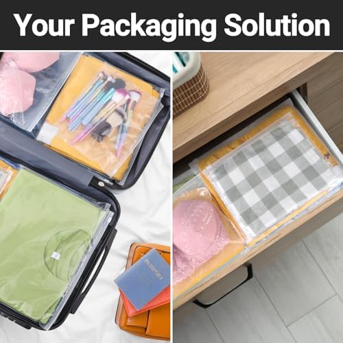 Bikini Bags Organizer Clear, Plastic Shirt Bags for Small Business, Swimsuit Swimwear Bathing Suit Storage, T Shirt Packaging, 10x8 inch, Pack of 50, 3 Mil with Vent Holes - Image 4