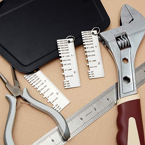 Weewooday 8 Pcs Metal Thickness Gauge Tool Welding Stainless Steel Sheet - Image 6