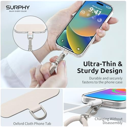 SURPHY Phone Lanyard Crossbody, Phone Strap Crossbody with 2 Tether Tabs - Image 4