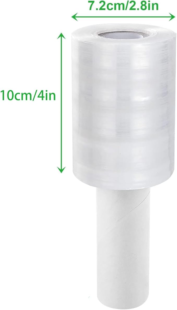 6 Pack Stretch Wrap Film with Handle, 80 Gauge Thick Industrial Strength Hand - Image 2