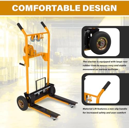 APOLLOLIFT Material Lift Winch Stacker, 330lbs Cap. 40.5" Lifting Height - Image 5