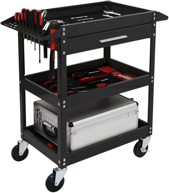 TUFFIOM 3 Tier Rolling Tool Cart - Image 8