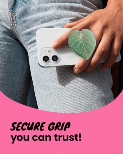 OnTheGrip Cute Acrylic Tropical Leaf Design Collapsible Expandible Mobile Phone Grip Stand Holder for Smartphone Tablet Cell Phone Accessory (Gloriosum) - Image 5