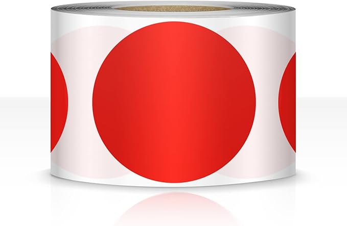 500 PCS Dot Sticker Tape 2" Inch Round Color Coding Labels Removable Writable by EVQ