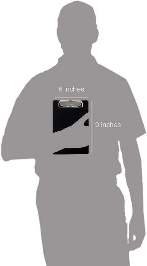 Trade Quest Memo Clipboard 6'' x 9'' Low Profile Clip Plastic - Image 5