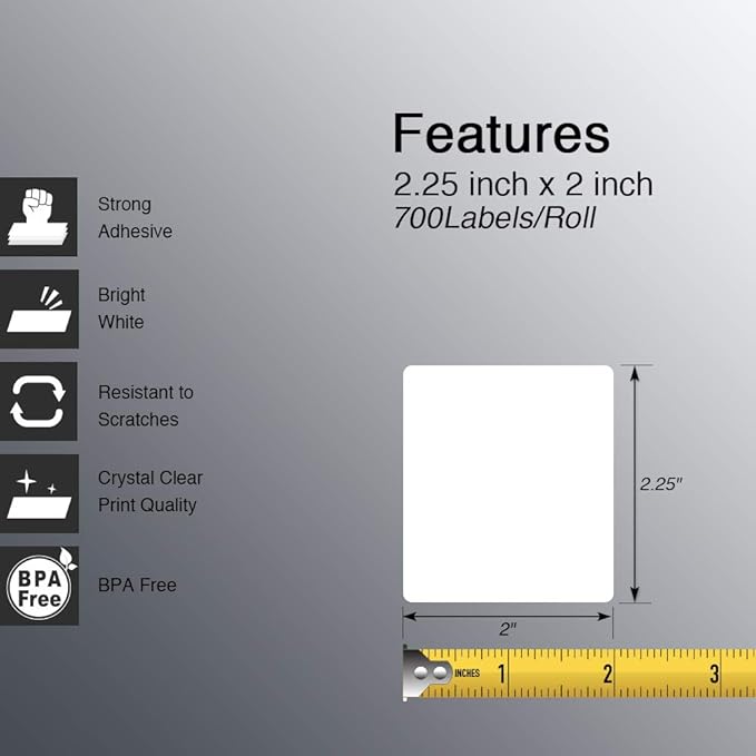 BETCKEY - 2.25" x 2" UPC Barcode & Address Labels Compatible - Image 2