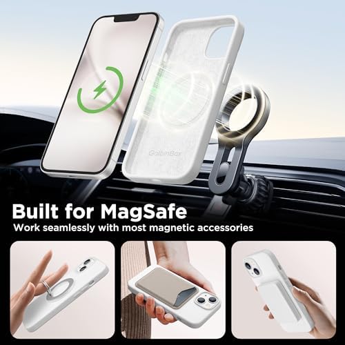 GolbinBox Magnetic for iPhone 15 Case, Silicone Cover, White - Image 4