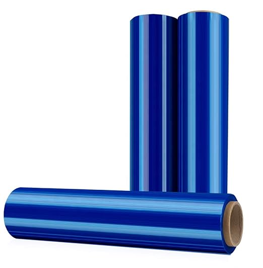 APQ 4 Rolls of Blown Hand Stretch Film 18" x 1500'. Blue Hand Stretch Wrap by APQSupply%C2%AE