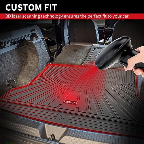LASFIT Custom Fit Trunk Cargo Mat for Volkswagen VW ID.4 2021-2026, (Only Fit Non-Adjustable Carpet Floor), All Weather Protection TPE Trunk Mat Trunk Liner Trunk Tray Cargo Liner, Easy to Clean - Image 2