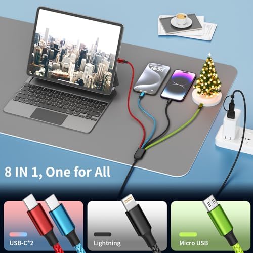 Travel 4 in 2 Multi Charging Cable, Dual Type-C, 1Pack 5FT - Image 4