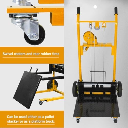 Apollo Material Lift Stacker, Pallet Truck Dolly 330 lbs Capacity - Image 4