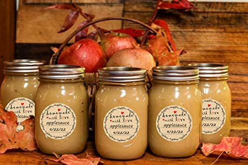 2" Homemade With Love Stickers, Kraft Jam and Jelly Jar Canning Labels With 2 Lines for Writing, Mason Jar Labels for Bottles, 500 per Roll - Image 4