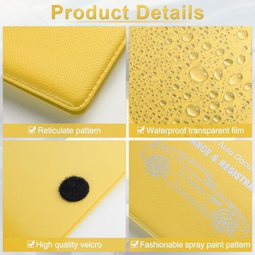 UYYE Car Organizer, 2-Pack Glove Box Documents Holder, Yellow, Waterproof, Classic Style, Space Theme, Unisex-Adults, Vehicle Owners, Drivers - Image 3