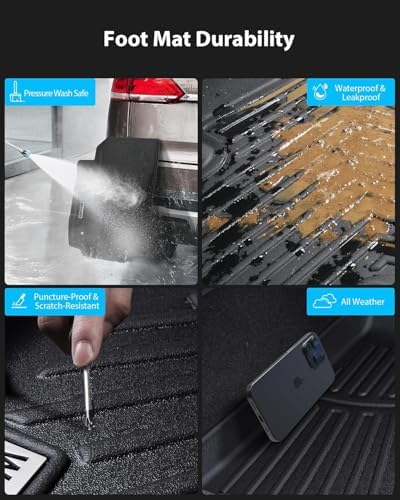 Floor Mats for Ford Expedition MAX 2018-2023 2024 (Only Fit Max 8 Seats / 2nd Row Bench Seat) with Cargo Liners,TPE All Weather Protection Floor Liners with Trunk Mat Covering The Backrest - Image 5